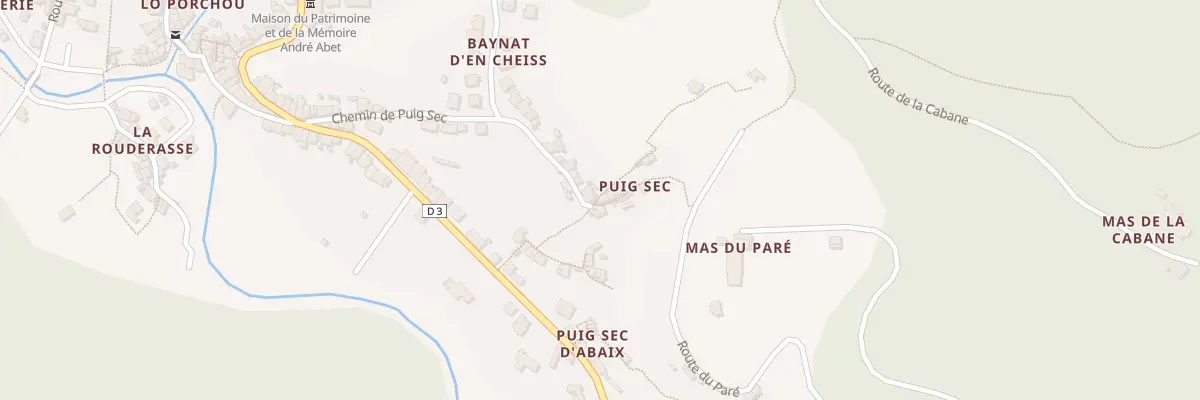 Plan du 15 Puig Sec à Saint-Laurent-de-Cerdans