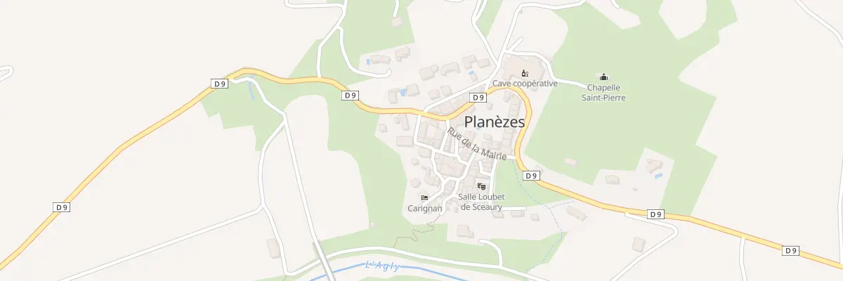 Plan du 2 Rue du Château à Planèzes