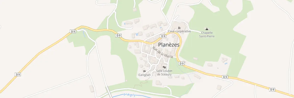 Plan du 2 Rue de la Mairie à Planèzes