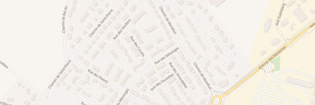 Plan du 25 Rue des Mésanges à Gien