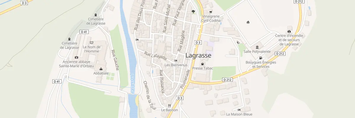 Plan de la Rue Magène à Lagrasse