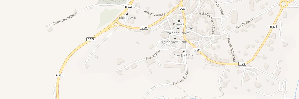Plan du 7007 Pl de l’Eglise à Tauves