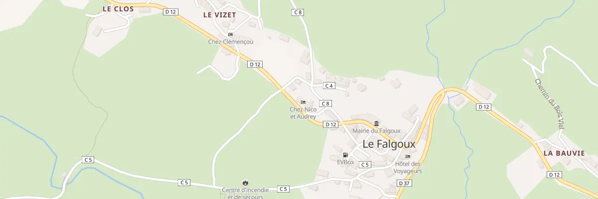 Plan du 5052 Le Bourg au Falgoux