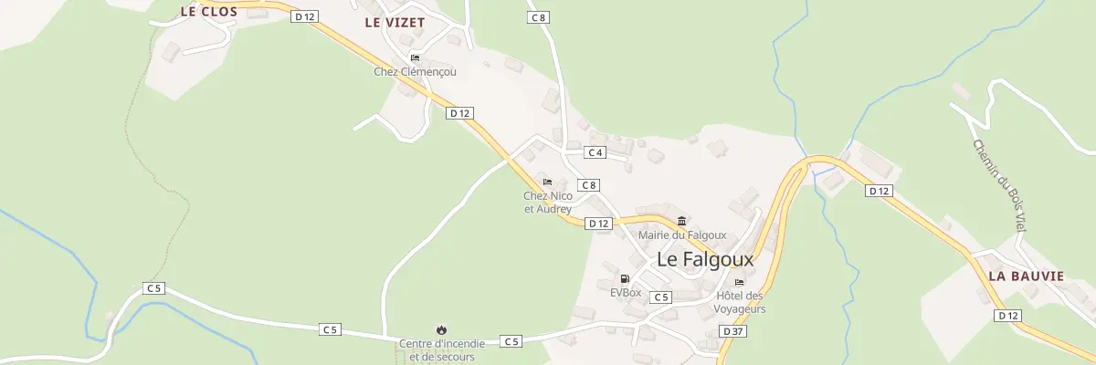Plan du 5053 Le Bourg au Falgoux