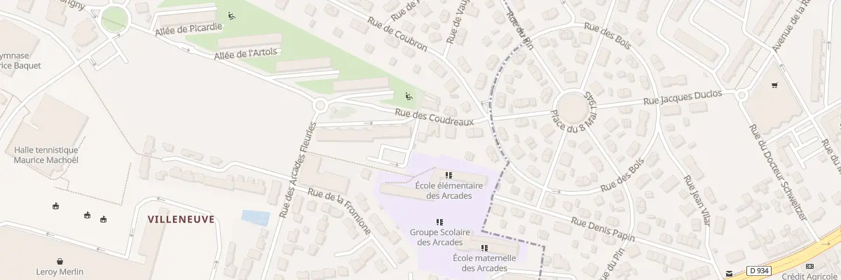 Plan du 14 Rue des Coudreaux à Chelles