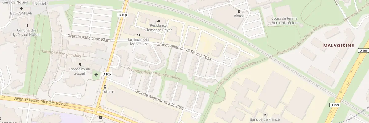 Plan du 5 All Benoît Frachon à Noisiel