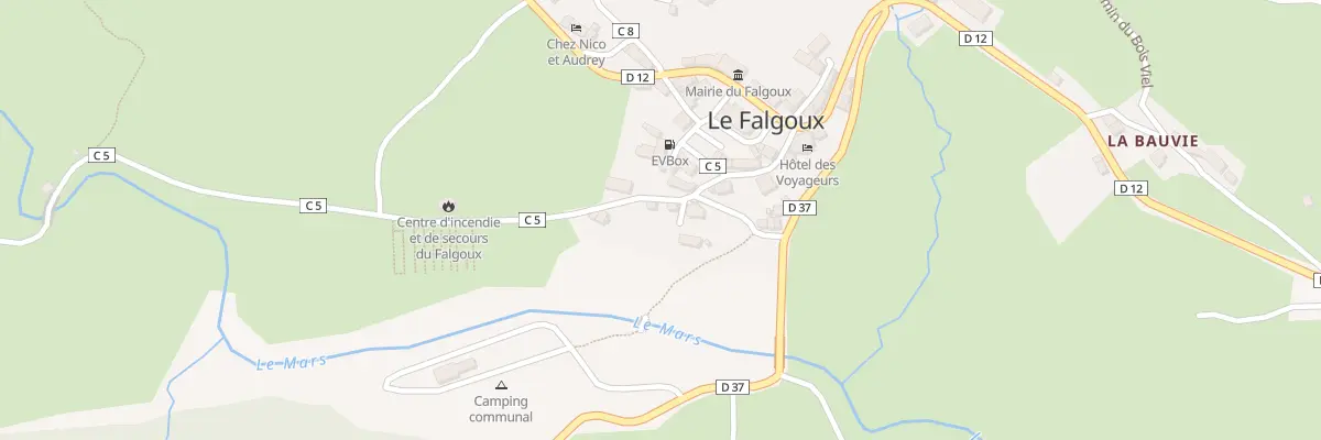 Plan du 5099 Le Bourg au Falgoux