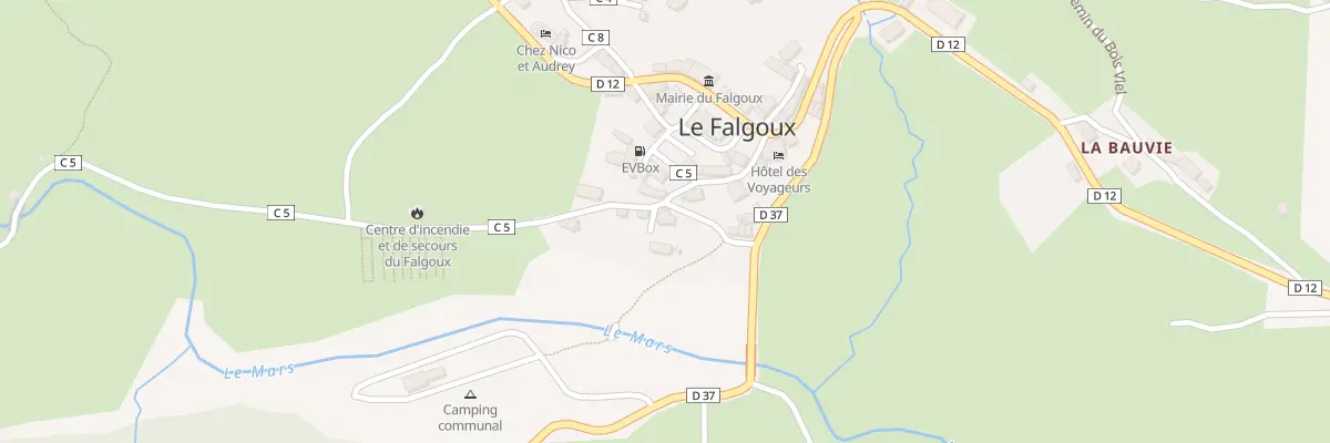 Plan du 5097 Le Bourg au Falgoux