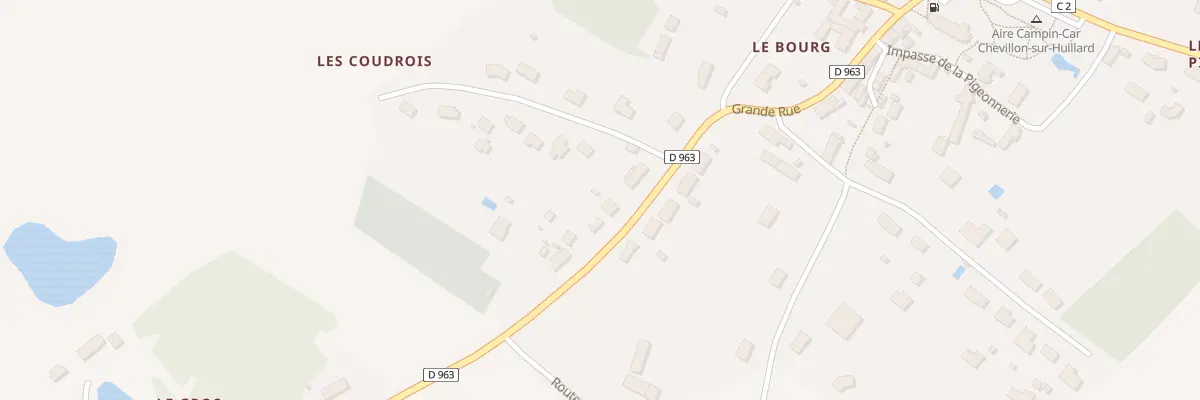 Plan du 74 Grande Rue à Chevillon-sur-Huillard