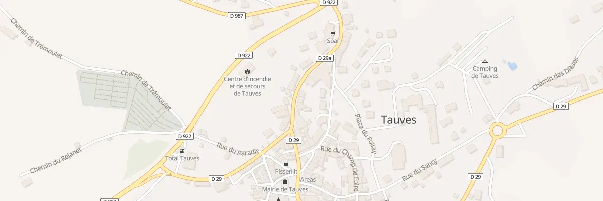 Plan du 6034 Tauves à Tauves