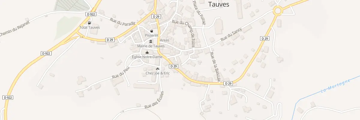 Plan du 5030 Tauves à Tauves