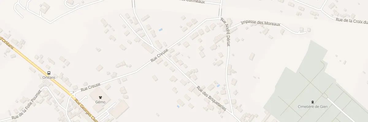 Plan du 74 Rue des Briqueteries à Gien