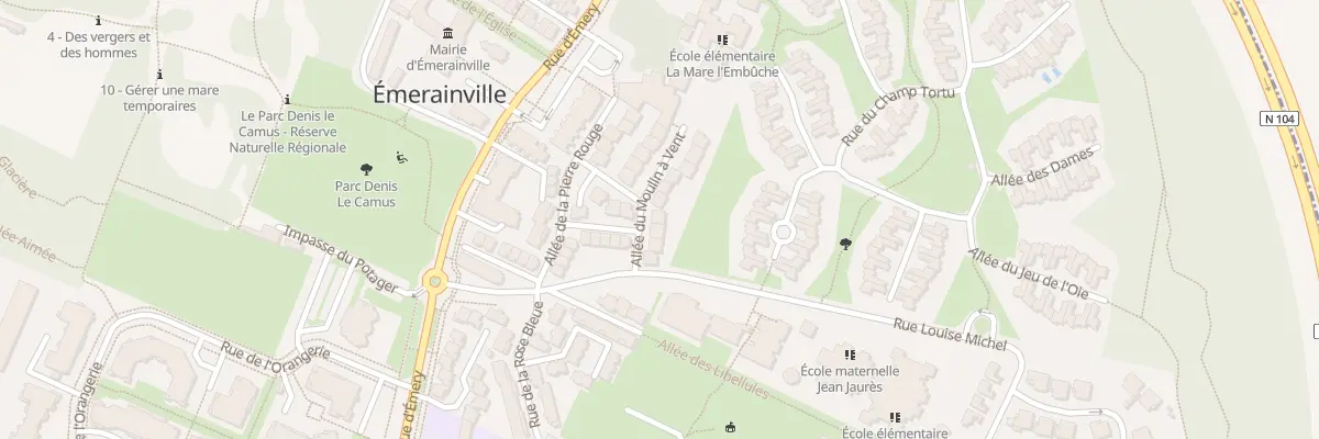 Plan du 8 All du Moulin à Vent à Émerainville