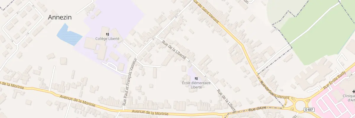 Plan du 12 Rue de la Liberté à Annezin