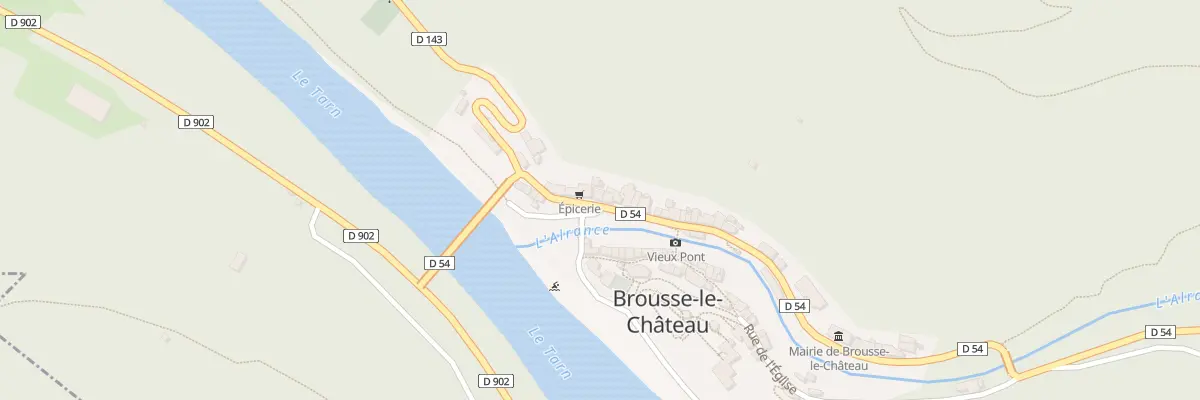 Plan du 5007 Brousse Le Chateau à Brousse-le-Château