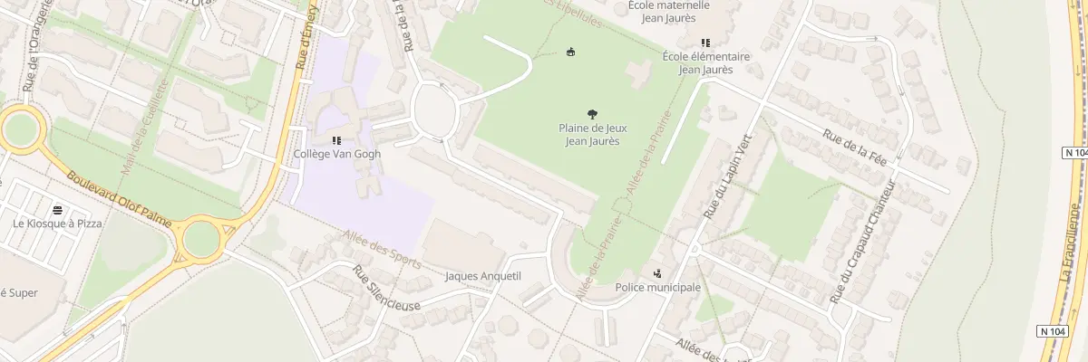 Plan du 5 All des Mille et Une Nuits à Émerainville