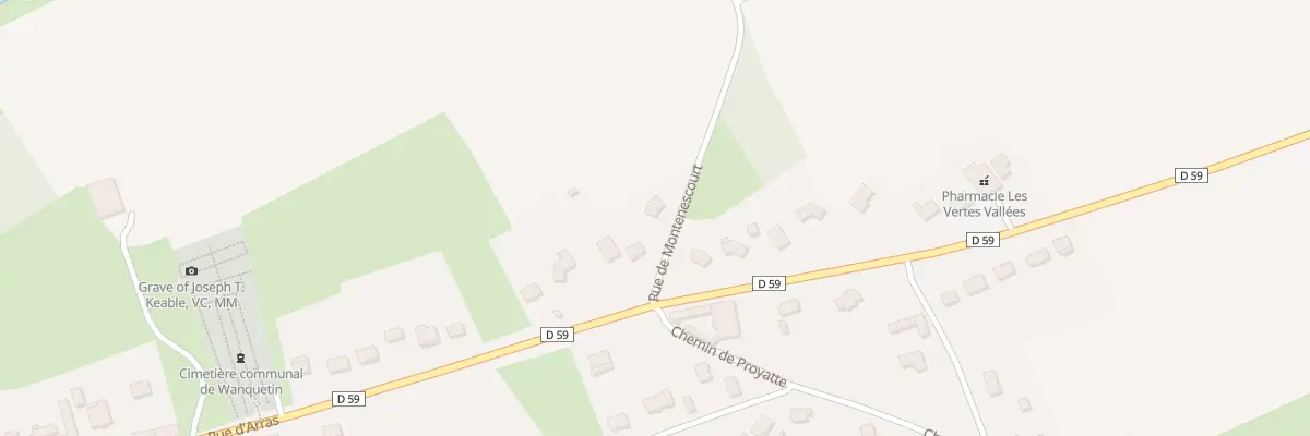 Plan du 3 Rue Montenescourt à Wanquetin