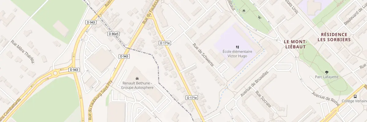 Plan du 21 Rue de Vaudricourt à Béthune