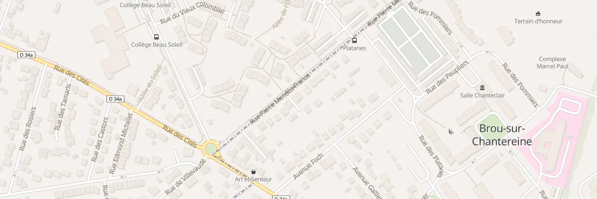 Plan du 18 Rue Pierre Mendès France à Brou-sur-Chantereine