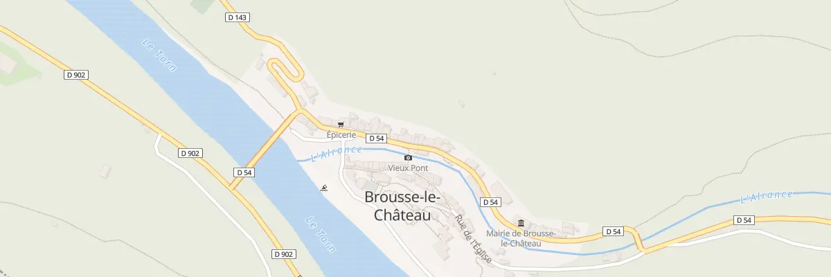 Plan du 5013 Brousse Le Chateau à Brousse-le-Château