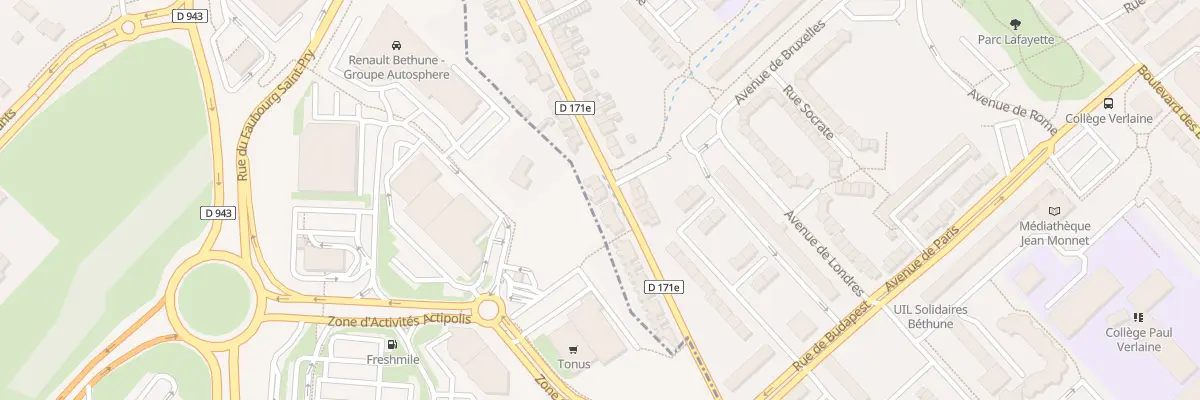 Plan du 300 Rte de Vaudricourt à Béthune