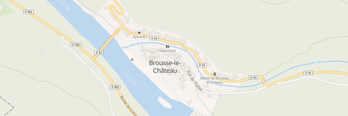 Plan du 5207 Brousse Le Chateau à Brousse-le-Château