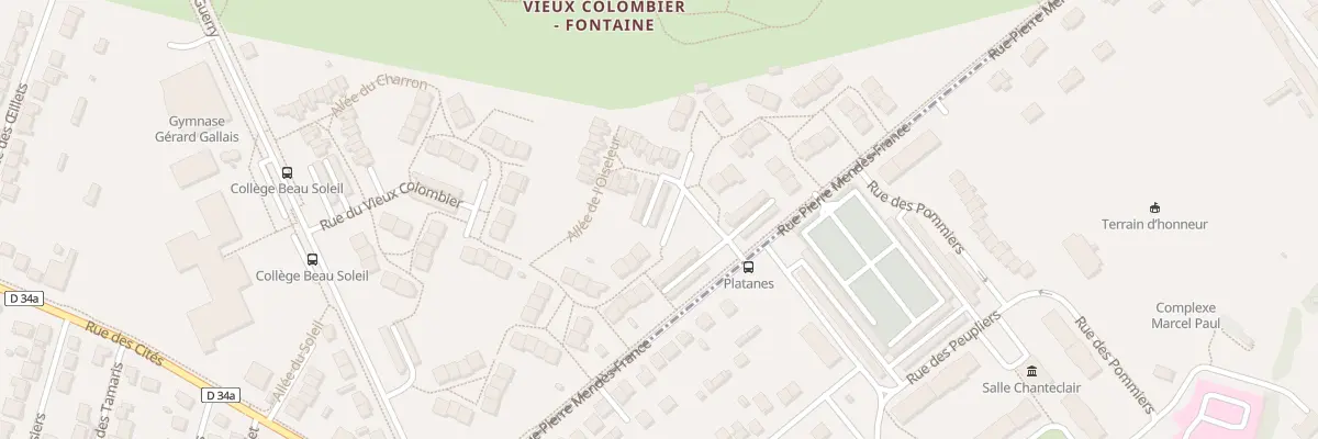 Plan du 1 All du Ménétrier à Chelles