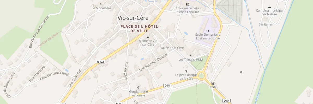 Plan du 8 Rue Fournier Durand à Vic-sur-Cère