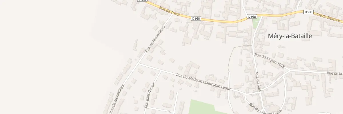 Plan du 10 Rue du Medecin Major J Leduc à Méry-la-Bataille
