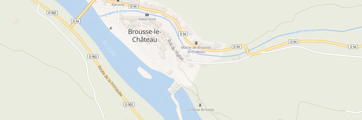 Plan du 5037 Brousse Le Chateau à Brousse-le-Château