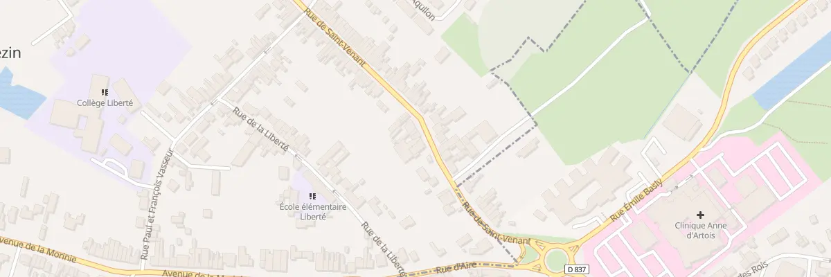 Plan du 97 Rue de Saint-venant à Annezin