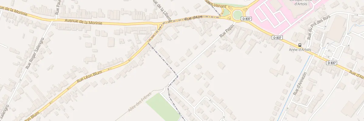 Plan du 160 Rue Pepin à Béthune