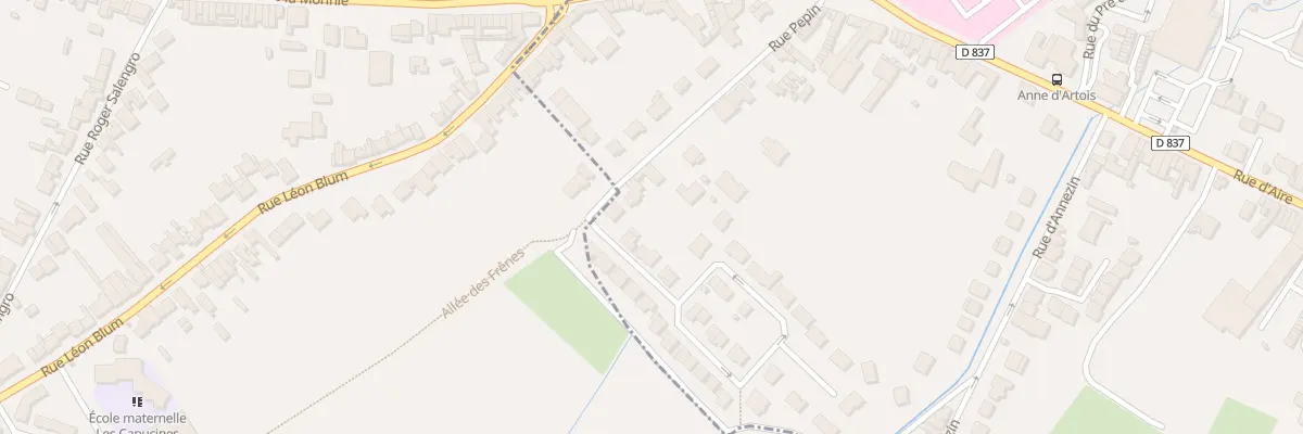 Plan du 189 Rue Pepin à Béthune