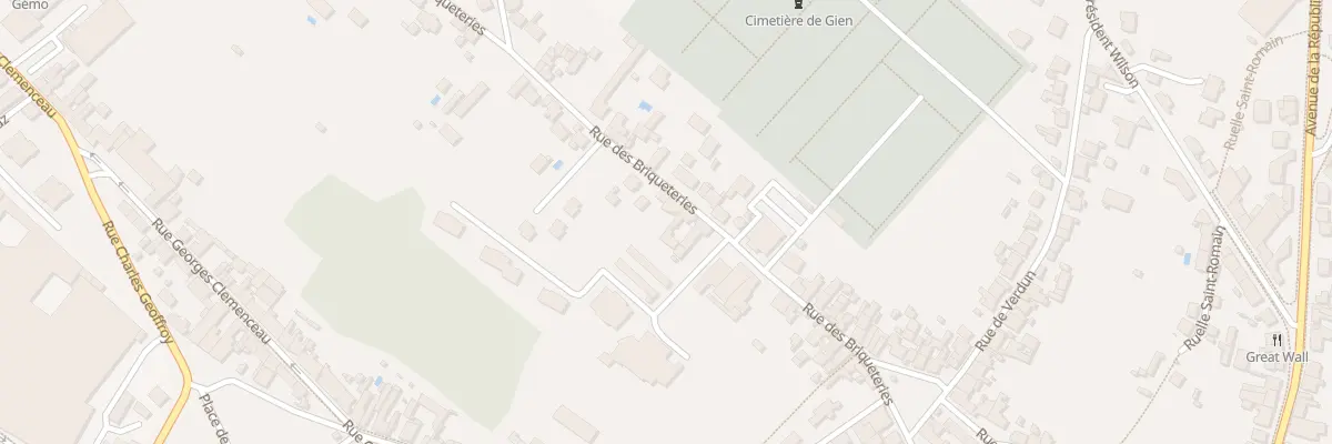 Plan du 25 Rue des Briqueteries à Gien