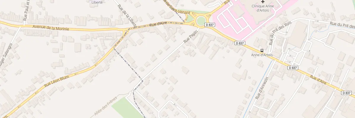 Plan du 89 Rue Pepin à Béthune