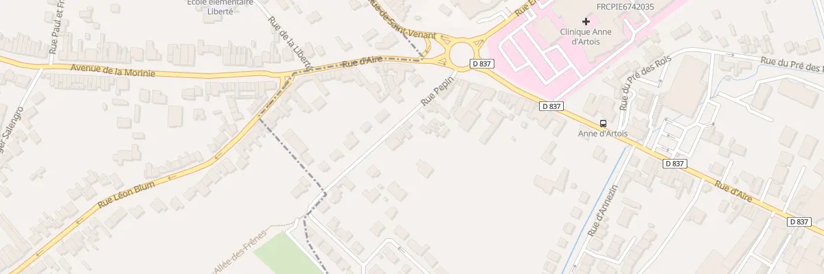 Plan du 73 Rue Pepin à Béthune