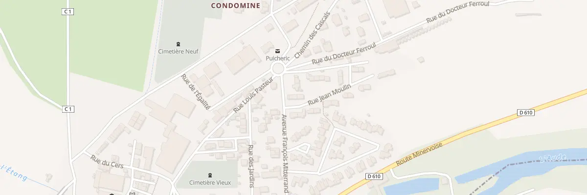 Plan du 2 Rue Jean Moulin à Puichéric