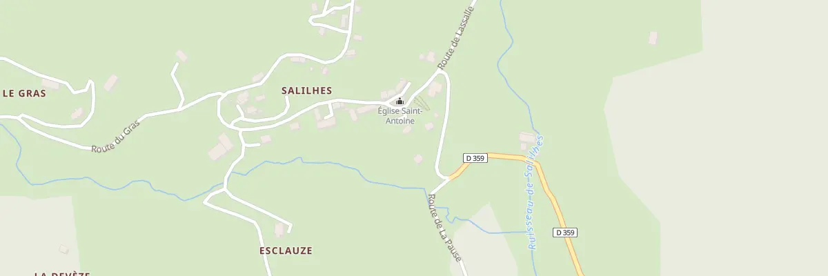 Plan du 5280 Salilhes à Thiézac