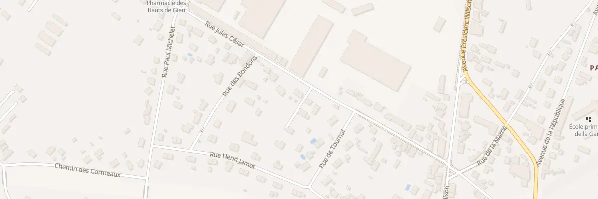 Plan du 19 Rue Jules César à Gien