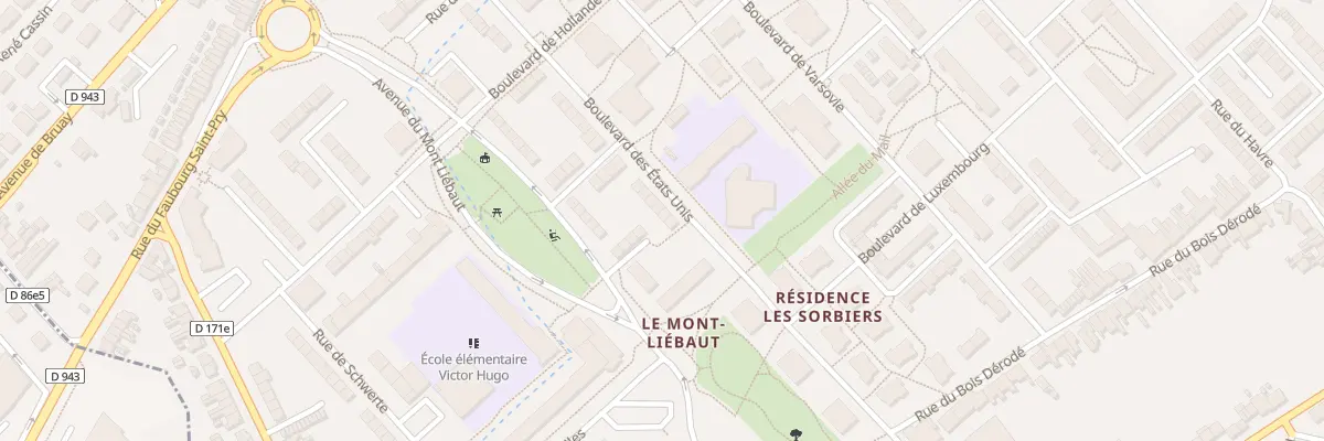 Plan du 36 Bd des Etats-unis à Béthune