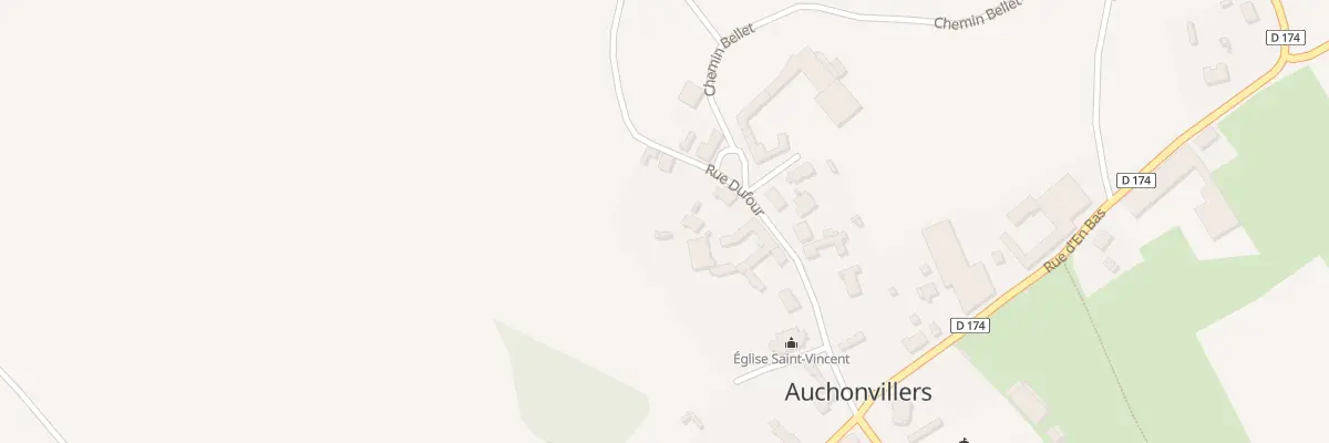 Plan du 9 Rue Dufour à Auchonvillers