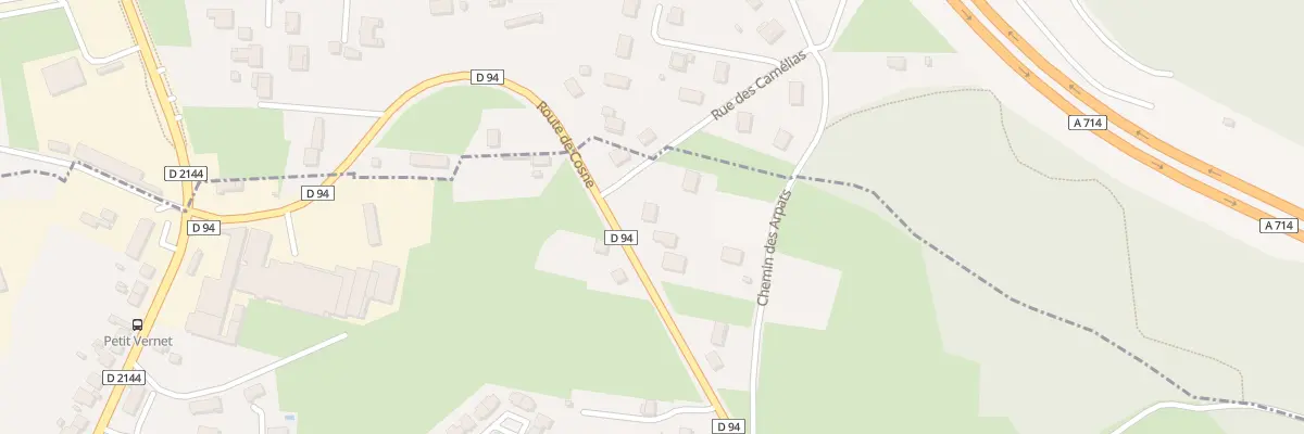 Plan du 33 Rte de Cosne à Désertines