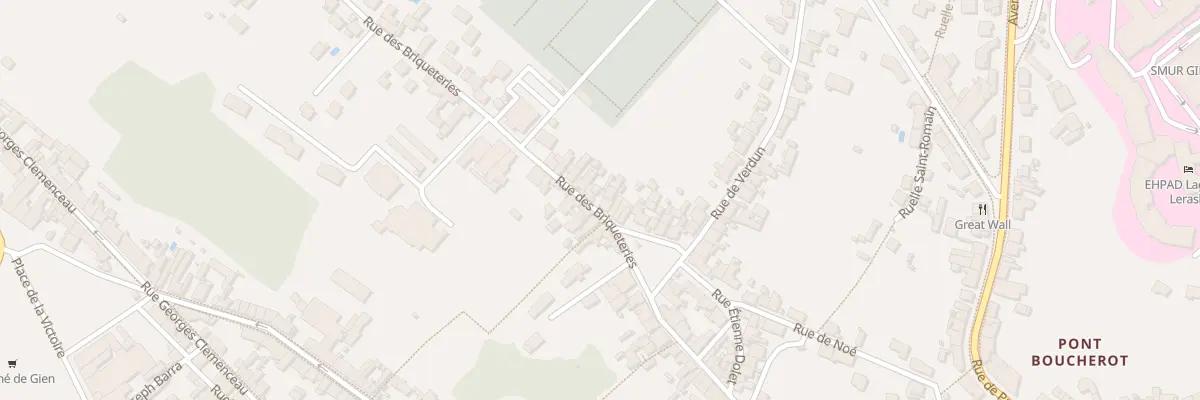Plan du 10 Rue des Briqueteries à Gien