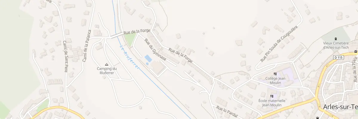 Plan du 9001 Rue du Gymnase à Arles-sur-Tech