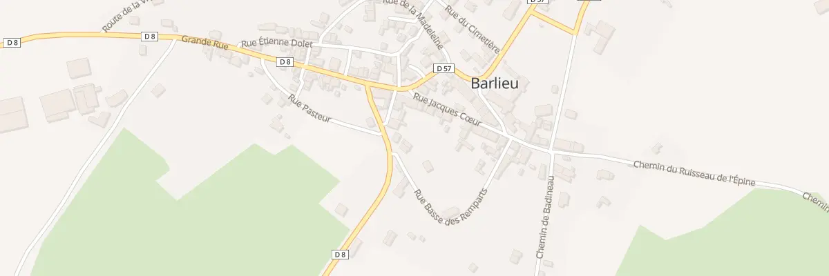 Plan du 1 Rue Basse des Remparts à Barlieu