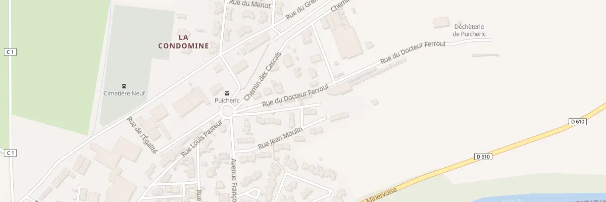 Plan du 2 Rue Louis Aragon à Puichéric