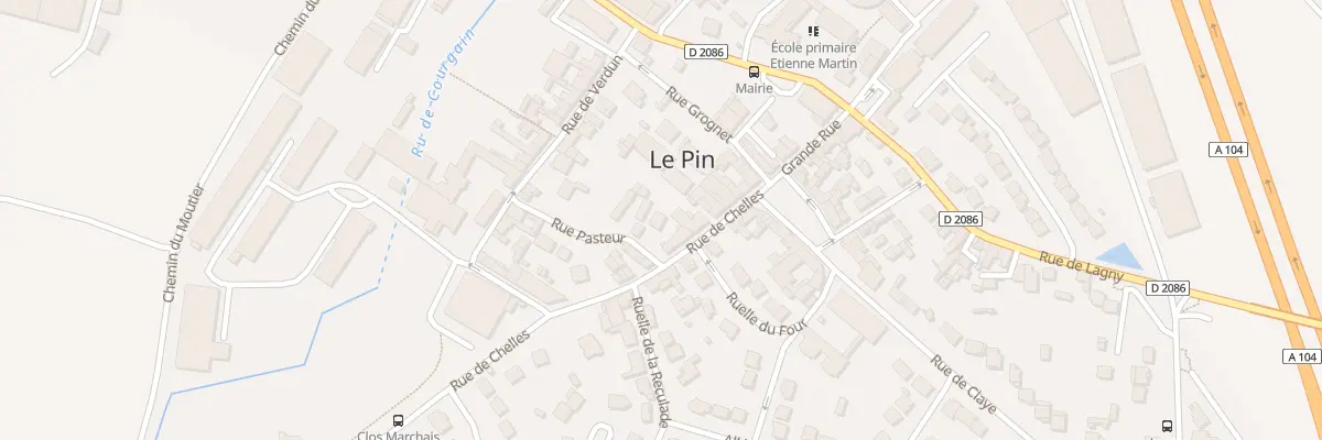 Plan de la Rue Pasteur au Pin