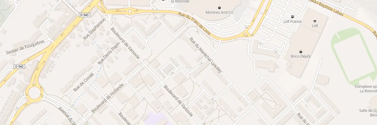 Plan du 25 Rue de Moscou à Béthune