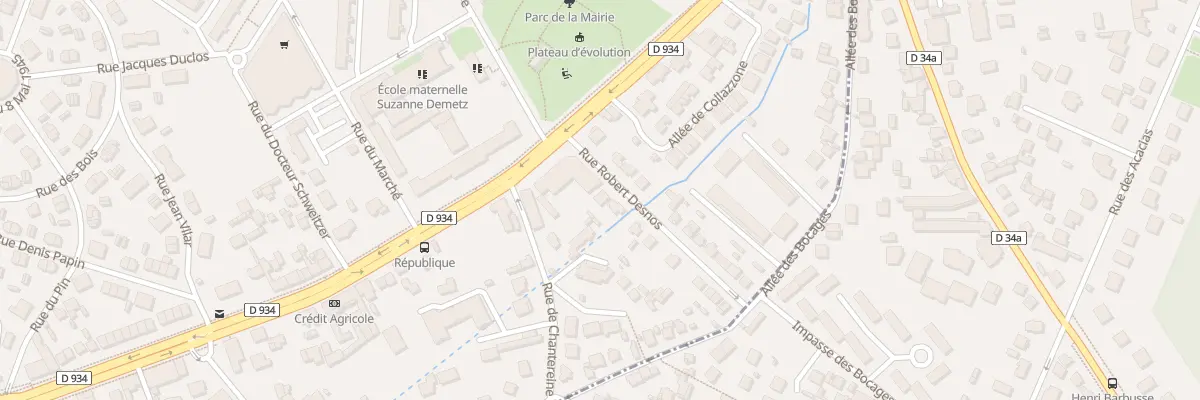 Plan du 2 Rue Robert Desnos à Brou-sur-Chantereine