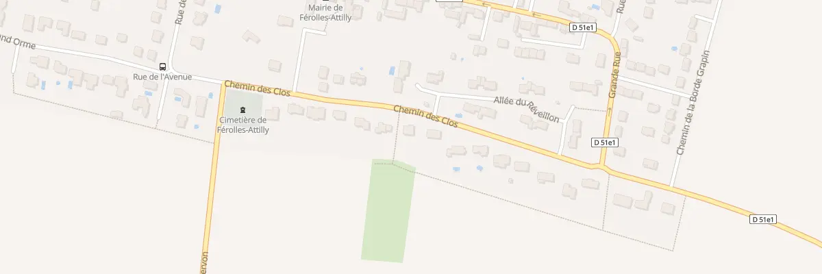 Plan du 15 Che des Clos à Férolles-Attilly